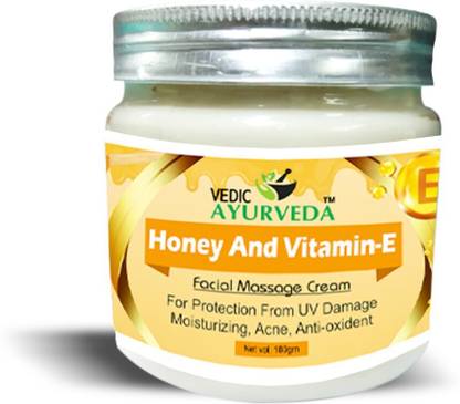 VEDICAYURVEDA Honey and Vitamin E Face Cream – For All Skin Types No Parabens and Silicones