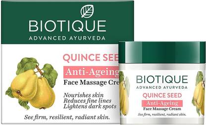 BIOTIQUE Bio Quince Seed Nourishing Face Massage Cream For Normal To Dry Skin, 50G