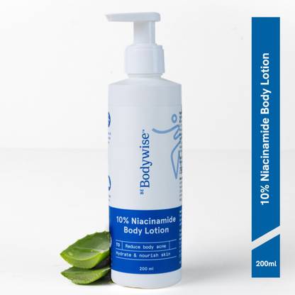 Be Bodywise 10% Niacinamide Body Lotion for Acne Marks | With Aloe Vera Extract | No Paraben