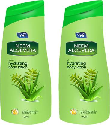 NG MART YHI ALOEVERA & NEEM BODY LOTION FOR NOURISH & SOFTEN SKIN PACK OF - 100ml x 2