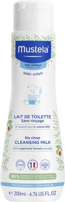 Mustela Baby No Rinse Cleansing Milk 200 ml With Organically Farmed avocado