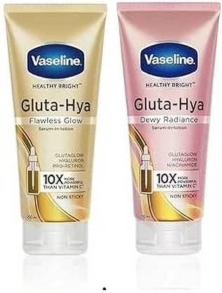 Vaseline Gluta Hya Dewy Radiance Serum-In-Lotion + Flawless Glow 70ml x 2n