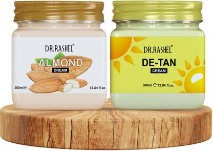 DR.RASHEL Almond Cream & De-Tan Cream (380ml Each)