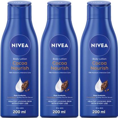 NIVEA COCOA NOURISH BODY LOTION 200 ML ( PACK OF 3 )