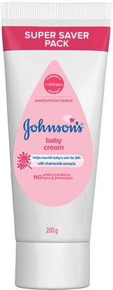 JOHNSON'S BABY Baby Cream, protects from dryness, pH Balanced, paraben-free, 200gm