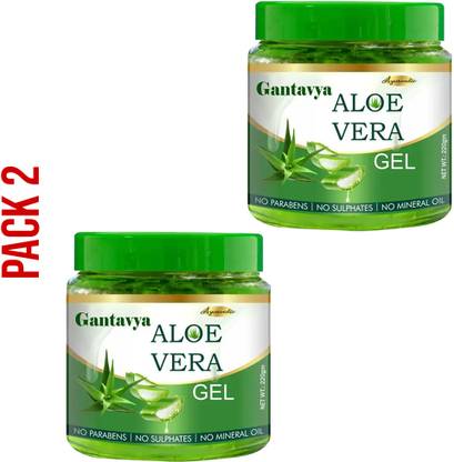 Gantavya Pure Natural Aloe Vera Gel for Face Treatment