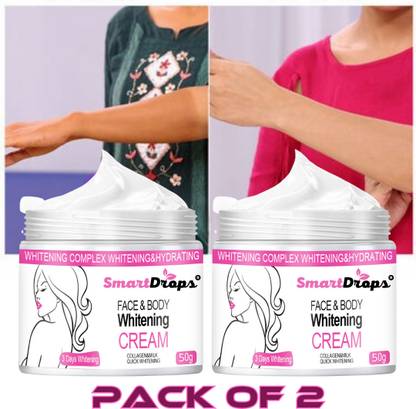 smartdrops Face Whitening Cream Day &Night Glow Cream with Moisture Lock and Smooth Texture