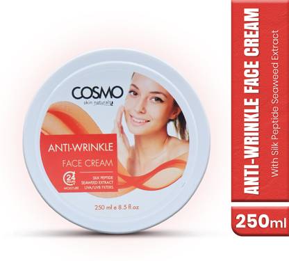 COSMO Anti-Wrinkle Face Cream Silk Peptide & Seaweed Extract | 24 Hours Moisture