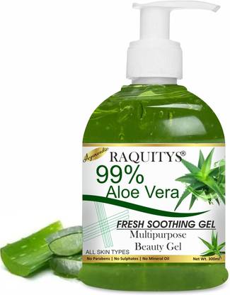 RAQUITYS 100% Pure Aloe Vera Gel for glowing Face, Skin & Hair