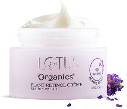 Lotus Organics+ Bakuchiol Plant Retinol Face Cream | SPF 20 | PA+++ |Restores Elasticity Of skin