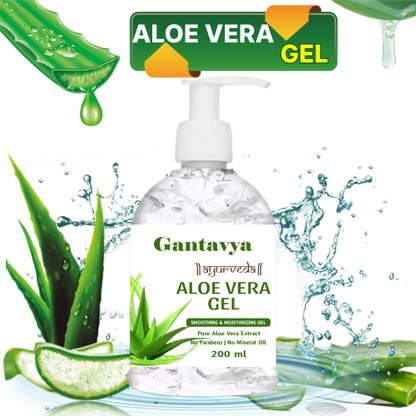 Gantavya 99% Pure AloeVera Auyrveda Gel-Ultimate for Skin and Hair-No Parabens