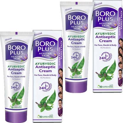 BOROPLUS Ayurvedic Antiseptic Cream For Face ,Hands & Body No Problem Pack of - 200ml x 2