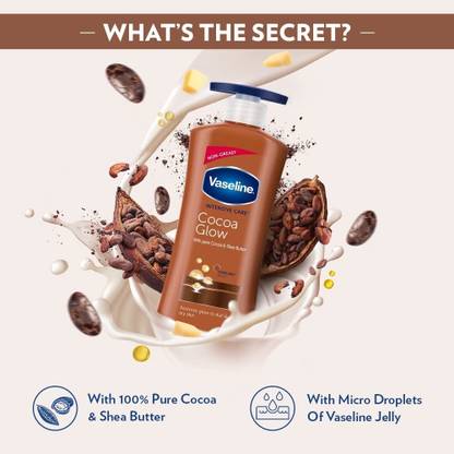 Vaseline Cocoa glow Restores Glow To Dull & Dry Skin Body Lotion 400 ml set 1