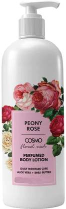 COSMO Floral Rush Peony Rose Body Lotion, Daily Moisture Care, Aloe Vera + Shea Butter