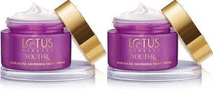 LOTUS HERBALS YouthRx Anti Ageing Nourishing Night Cream | For Fine Lines & Wrinkles | 50g