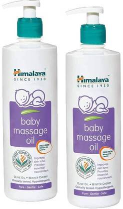 HIMALAYA Face Body Oil Baby Massage Oil For All Skin Types (500 ML) Pack of 2