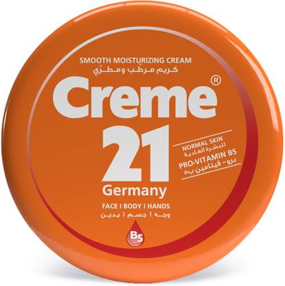 Creme 21 Smooth Moisturizer Cream|With Vitamin B5 and E|With Sweet Almond Oil