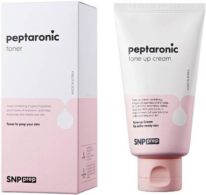 SNP prep Peptaronic Tone Up Cream- Brighten, Moisturise, Add Glow | Korean Skincare