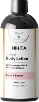 LA MONK Nihita Body Lotion with Ashwagandha & Rosemary Extracts (Rose & Lemon)