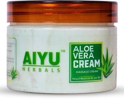 AIYU HERBALS Aloe Vera Cream Hydrating Face & Body Lotion with Rose Oil for Glowing Skin