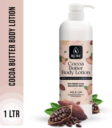Rubz Cocoa Butter Body Milk with Pure Cocoa Butter|Body Lotion for Hotel,Spa,Salon