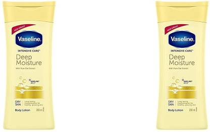 Vaseline DEEP MOISTURIZER DRY SKIN LONG LASTING BODY LOTION 200 ML X 2