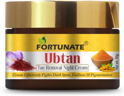 FORTUNATE Ubtan Night Face Cream with Turmeric and Sandalwood for Glowing Skin 50gram