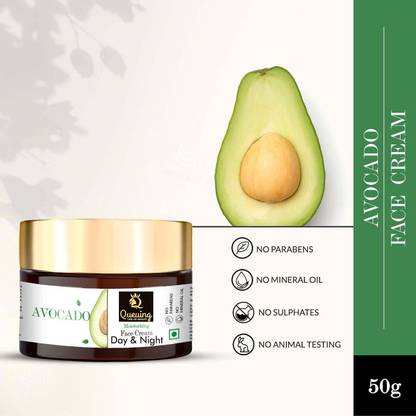 Queuing Avocado Day Night Moisturizing Face Cream - 50 g - Helps Prevent