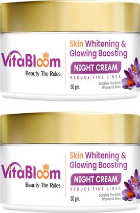 VitaBloom Night Cream | Vitamin E + Niacinamid e | Skin Whitening & Glowing Boosting |