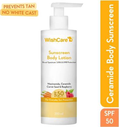 WishCare SPF50 Sunscreen Body Lotion - Broad Spectrum UVA & UVB Protection- No White Cast