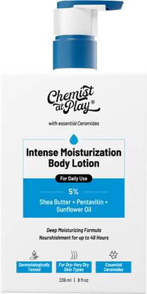 Chemist at Play Shea Butter Body Lotion | Dry-Very Skin | Deep Hydration Repairs Damaged Skin