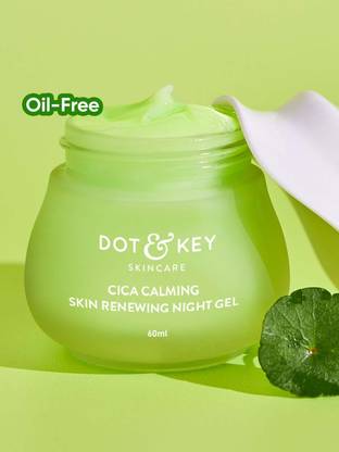 Dot & Key CICA Calming Skin Renewing Night Gel,For Oily, Acne Prone And Sensitive Skin