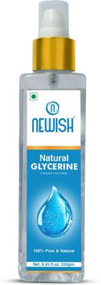 NEWISH Glycerine 100% Vegan, Hypoallergenic - Beauty Face & SkinCare Hydration & Moisturizing- 250 Grams