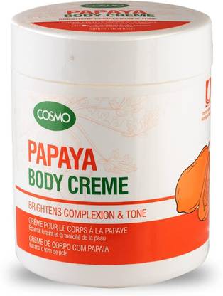 COSMO Skin Care Papaya Body Creme For Unisex, Skins Brightens Complexion & Tone