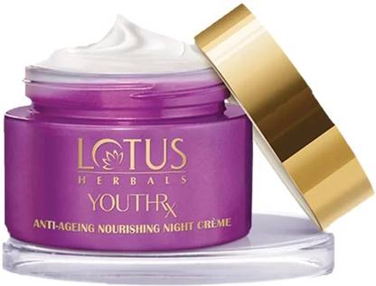 LOTUS HERBALS YouthRx Anti Ageing Nourishing Night Cream | For Fine Lines & Wrinkles | 50g