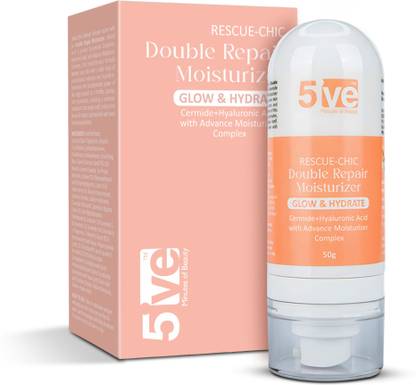 5ive Minutes of Beauty Moisturizer for Face, Rescue-Chic Double Repair - Glow & Hydrate