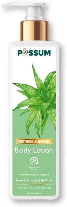 POSSUM Aloe Vera Body Lotion with Shea Butter and Vitamin E | Hydrates Dry Skin