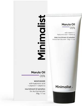 Minimalist 5% Marula Oil Face Moisturizer with Hyaluronic Acid & Vitamin E for Dry Skin