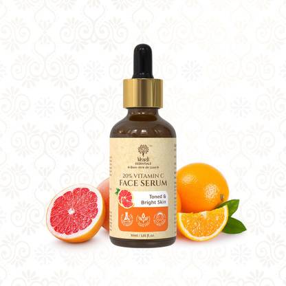 Khadi Essentials 10% Vitamin C Face Serum - Brighten & Revitalize Skin with Grapefruit Extract