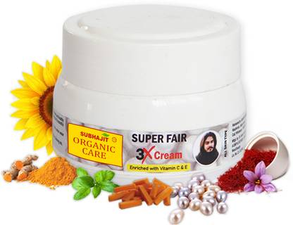 SUBHAJIT ORGANIC CARE Super Fair 3X Advanced Face Cream With Vitamin C & E For Skin Types