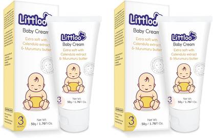 Littloo Moisturizing Baby Cream With Natural Ingredients Like Coconut Oil | Pack of 2