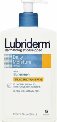 Lubriderm Daily Moisture Lotion SPF 15 Moisturizer with Sunscreen, 13.5 400ML