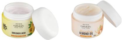 Avon Naturals Almond Oil Cold Cream, Sunflower & Neem Cold Cream (50Gram Each)