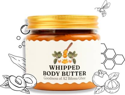 Dromen & Co Whipped Body Butter, Goodness of A2 Bilona Ghee, Long Lasting Moisturisation