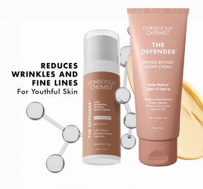 Conscious Chemist Anti-Aging Night Kit | Retinol Serum & Night Cream | For Wrinkles & Fine Lines