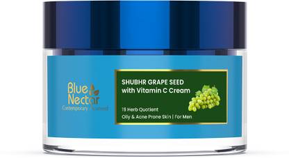 Blue Nectar Vitamin C Face Moisturizer for Oily & Acne Skin with Grapeseed for Men