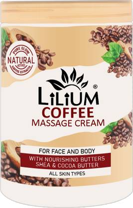 LILIUM Nourishing Massage Cream Coffee With Nourishing Shea & Cocoa Butter