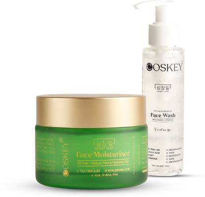COSKEY Cleanse & Hydrate Combo Glow & Oil Free Korean Touch (50g + 100ml)