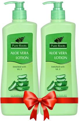 Pure Roots Aloe Vera Lotion – Pack of 2 ( 300ml * 2 )  (600 ml)