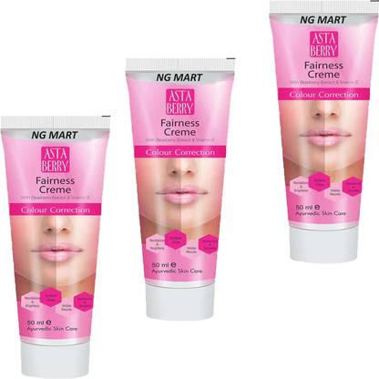 NG MART ASTABERRY FAIRNESS CREME FOR WHITENING & GLOWING SKIN PACK OF - 50m x 3